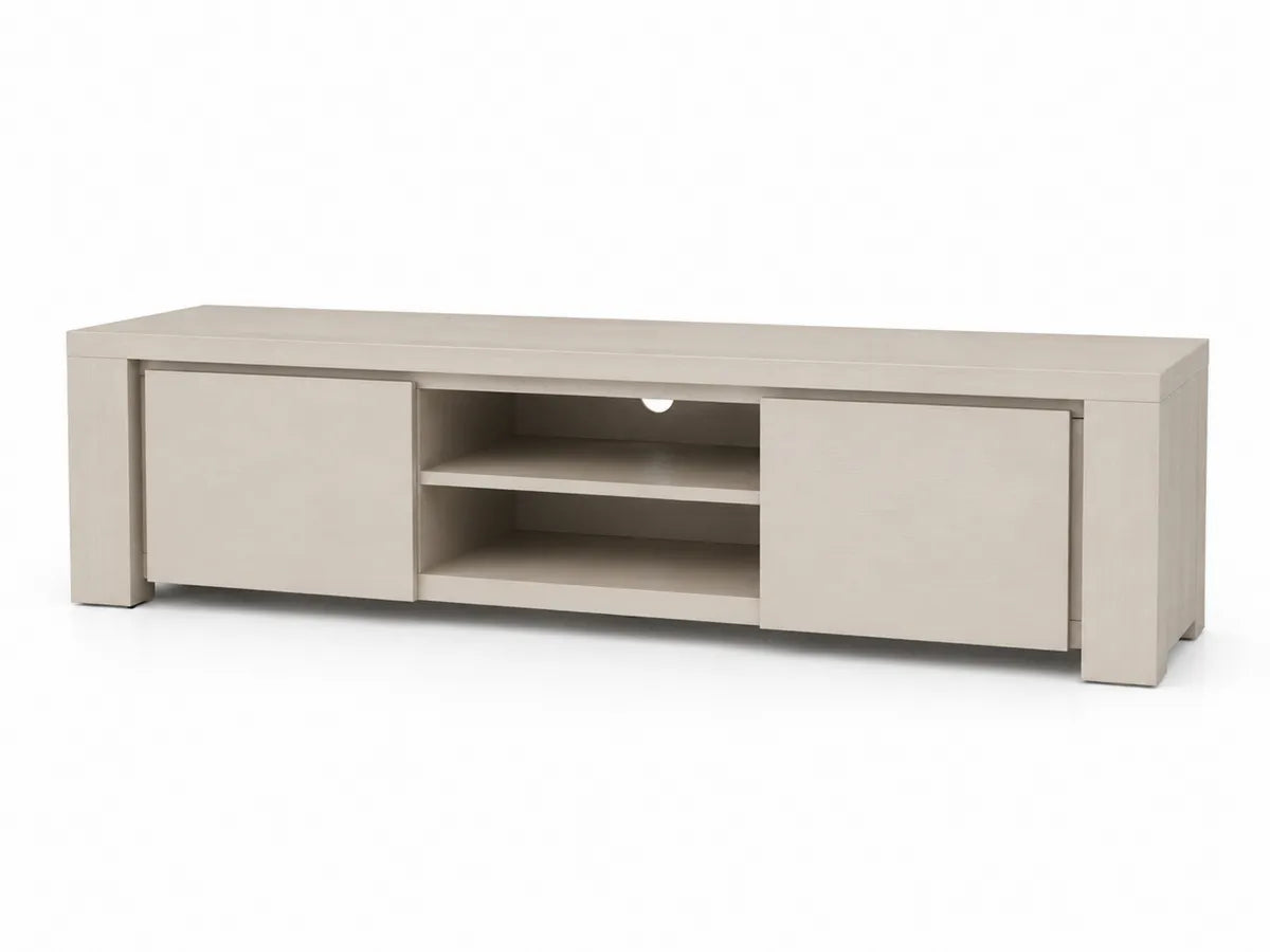 Szafka RTV prostokątna laminowana beżowa 180x40x50 cm