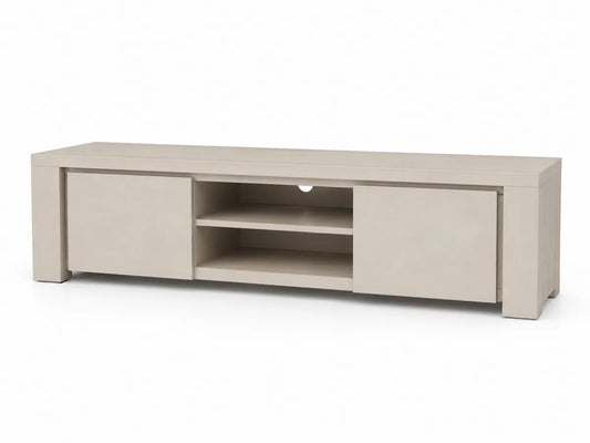 Szafka RTV prostokątna laminowana beżowa 180x40x50 cm