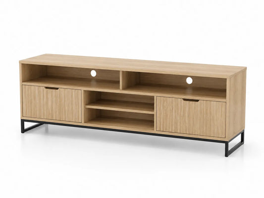 Szafka RTV dębowa z metalowymi nogami 150x50x40 cm